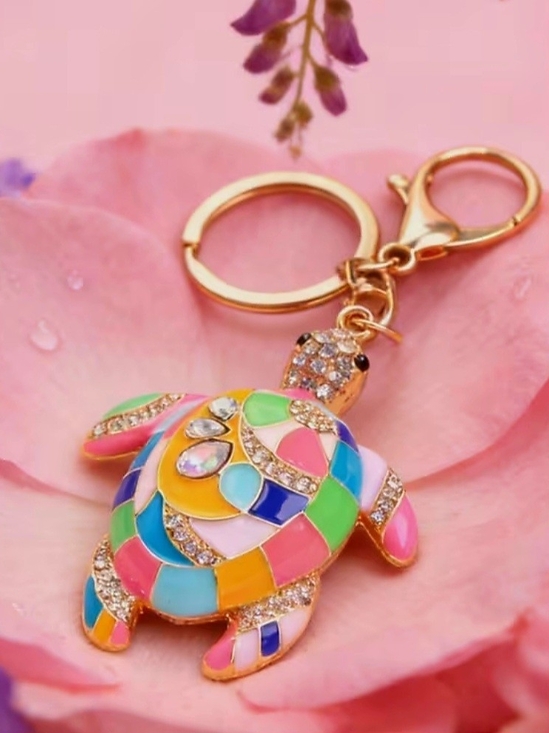 Accessories - Multicolor Turtle Keychain Charm